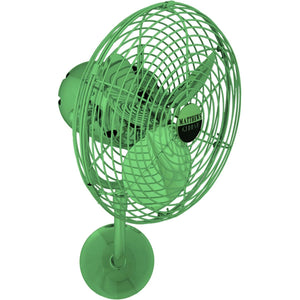 Matthews Fan MP-GREEN-MTL Michelle Parede vintage style wall fan in Esmerelda (Green) finish.