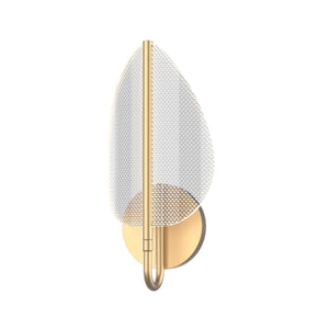 Alora WV321101NB FLORA LED 1 LIGHT WALL VANITYNATURAL BRASS 4W 120VAC WITH LED DRIVER 2700K 90CRI