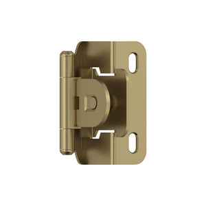 Amerock BPR8719BBZ Cabinet Hinge 1/2 in (13 mm) Overlay Single Demountable Partial Wrap Golden Champagne Kitchen Cabinet Door Hinge 1 Pair/2 Pack Functional Hardware