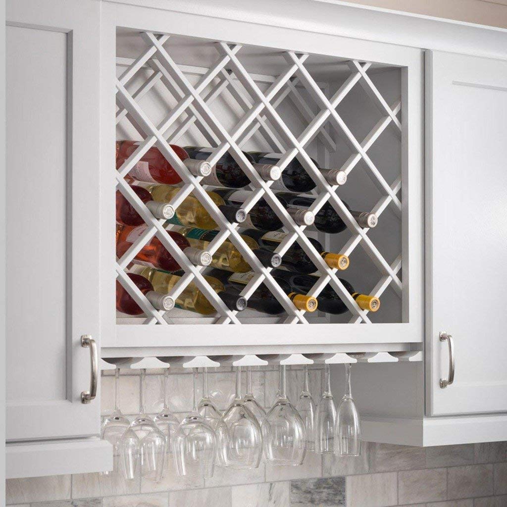 Hardware Resources WR48-2ALD 48" H x 36" W Alder Wine Bottle Lattice