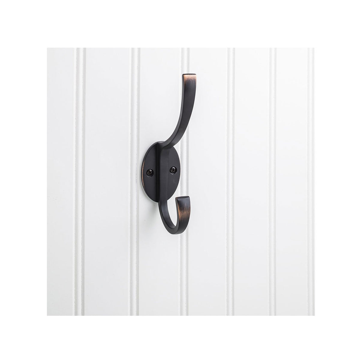 Elements YD55-587DBAC 5-7/8" Brushed Oil Rubbed Bronze Flared Transitional Double Prong Wall Mounted Hook