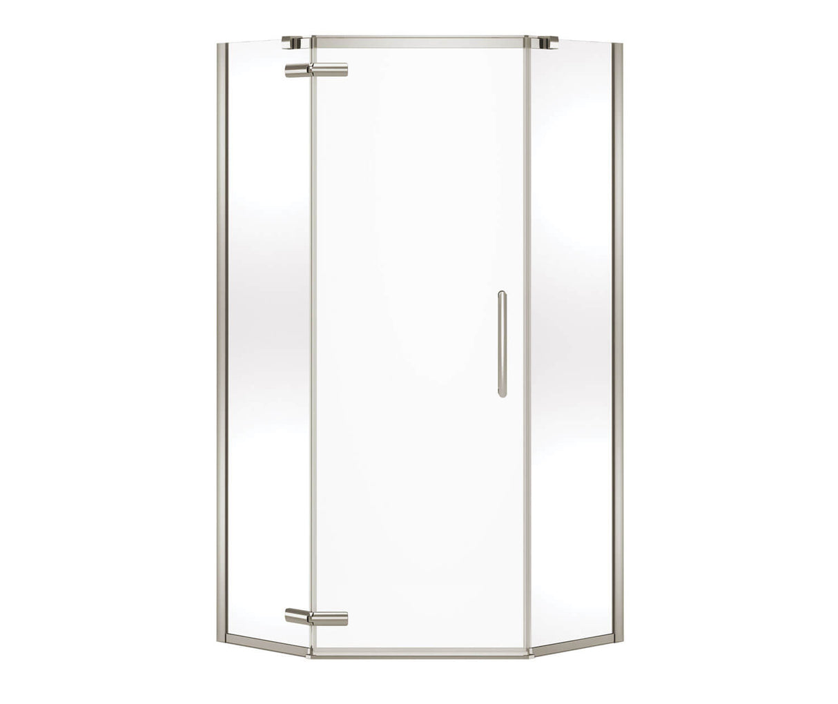 MAAX 137301-900-305-000 Hana Neo-angle 40 x 40 x 75 in. 8mm Pivot Shower Door for Corner Installation with Clear glass in Brushed Nickel