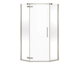 MAAX 137301-900-305-000 Hana Neo-angle 40 x 40 x 75 in. 8mm Pivot Shower Door for Corner Installation with Clear glass in Brushed Nickel