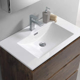 Fresca FVN9330RW Fresca Lazzaro 30" Rosewood Free Standing Modern Bathroom Vanity w/ Medicine Cabinet