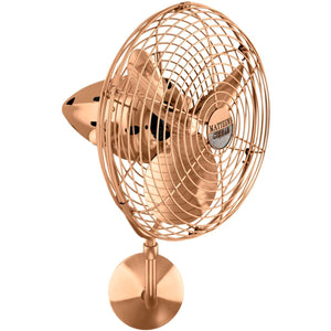Matthews Fan BP-BRCP-MTL Bruna Parede wall fan in Brushed Copper finish.