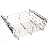 Hardware Resources POB1-142311SN Satin Nickel Closet Pullout Basket with Slides 14"D x 23"W x 11"H