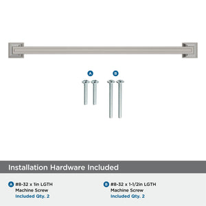 Amerock BP53536G10 Satin Nickel Cabinet Pull 10-1/16 in (256 mm) Center-to-Center Cabinet Handle Mulholland Drawer Pull Kitchen Cabinet Handle Furniture Hardware