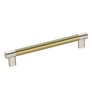 Amerock Cabinet Pull Polished Nickel/Golden Champagne 8 inch (203 mm) Center-to-Center Esquire 1 Pack Drawer Pull Drawer Handle Cabinet Hardware
