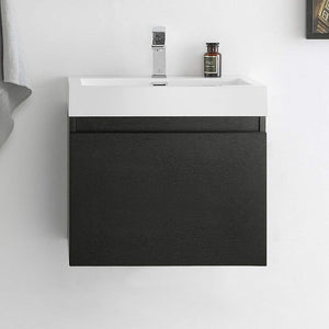 Fresca FCB8006GO-I Fresca Nano 24" Gray Oak Modern Bathroom Cabinet w/ Integrated Sink