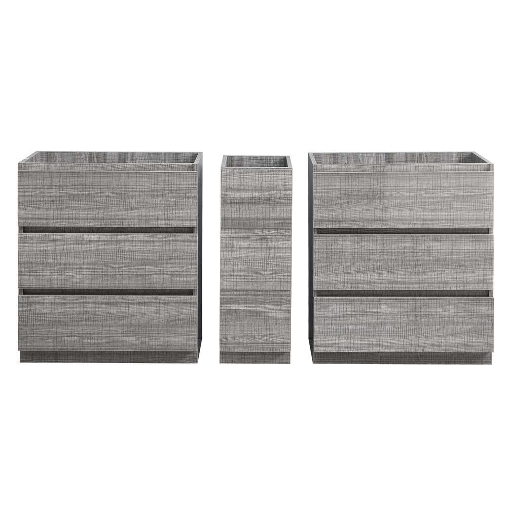 Fresca FCB93-301230RW-D Fresca Lazzaro 72" Rosewood Free Standing Double Sink Modern Bathroom Cabinet
