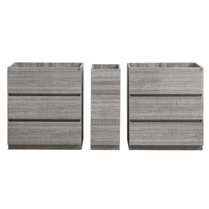 Fresca FCB93-301230RW-D Fresca Lazzaro 72" Rosewood Free Standing Double Sink Modern Bathroom Cabinet