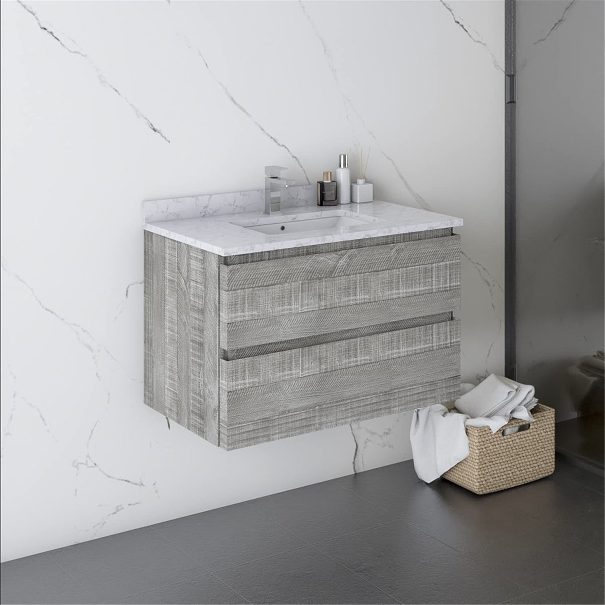 Fresca FCB3130ASH-CWH-U Modern Bathroom Vanity