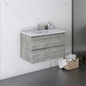 Fresca FCB3130ASH Fresca Formosa 29" Wall Hung Modern Bathroom Cabinet in Ash