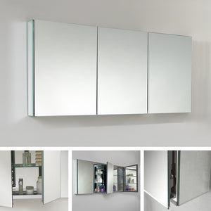 Fresca FMC8019 Fresca 60" Wide x 26" Tall Bathroom Medicine Cabinet w/ Mirrors