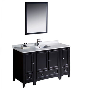 Fresca FVN20-123012ES Fresca Oxford 54" Espresso Traditional Bathroom Vanity