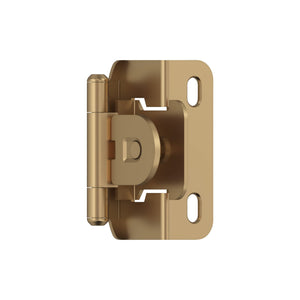 Amerock BPR8719CZ Cabinet Hinge 1/2 in (13 mm) Overlay Single Demountable Partial Wrap Champagne Bronze Kitchen Cabinet Door Hinge 1 Pair/2 Pack Functional Hardware