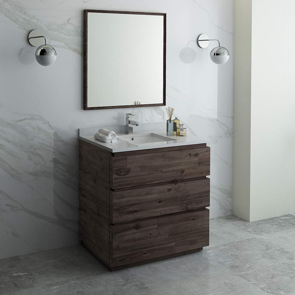 Fresca FVN3136ACA-FC Fresca Formosa 36" Floor Standing Modern Bathroom Vanity w/ Mirror