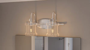 Quoizel DNY8602BN Danbury Vanity Bath Lighting, 2-Light, 200 Watts, Brushed Nickel (10" H x 16" W)