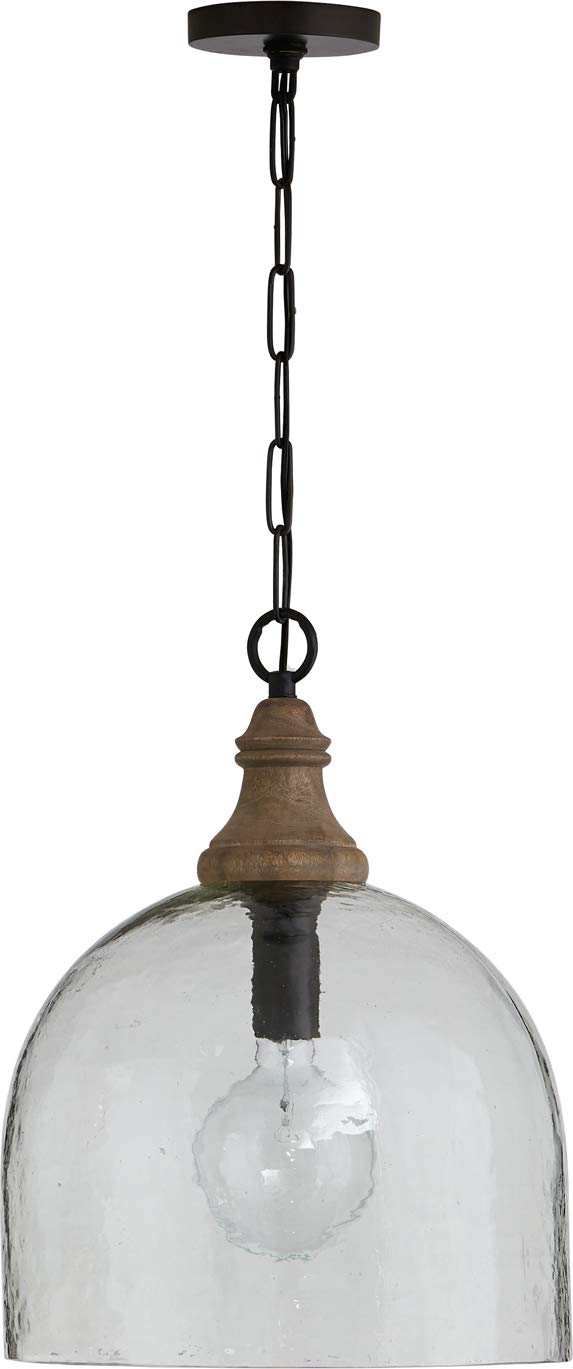 Capital Lighting 336011YP-485 Inglewood 1 Light Pendant Grey Wash and Dark Pewter