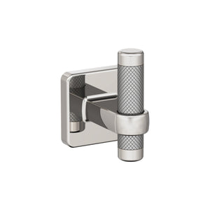 Amerock BH36563PNSS Polished Nickel/Stainless Steel Single Robe Hook 2-11/16 in. (68 mm) Length Towel Holder Esquire Towel Hook for Bathroom Bathroom Hardware Bath Accessories
