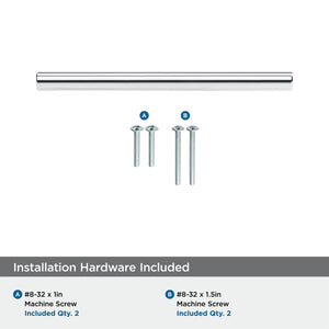Amerock Cabinet Pull Polished Chrome 3-3/4 inch (96 mm) Center to Center Bar Pulls 1 Pack Drawer Pull Drawer Handle Cabinet Hardware