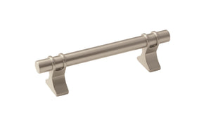 Amerock Cabinet Pull Satin Nickel 3-3/4 inch (96 mm) Center to Center Davenport 1 Pack Drawer Pull Drawer Handle Cabinet Hardware