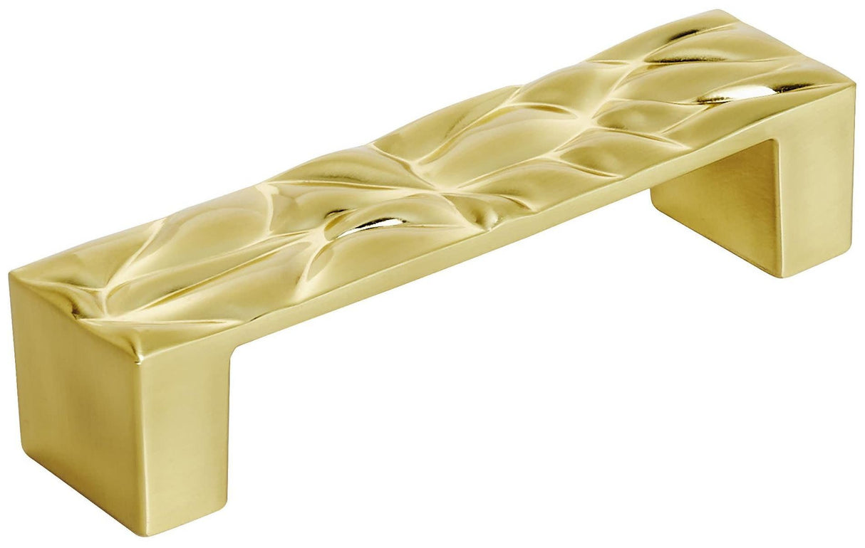 Amerock Cabinet Pull Brushed Gold 3-3/4 inch (96 mm) Center to Center Calathea 1 Pack Drawer Pull Drawer Handle Cabinet Hardware