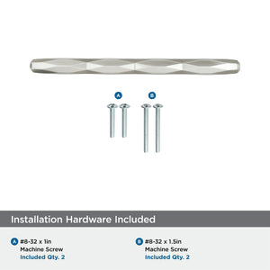 Amerock Cabinet Pull Satin Nickel 5-1/16 inch (128 mm) Center to Center St. Vincent 1 Pack Drawer Pull Drawer Handle Cabinet Hardware