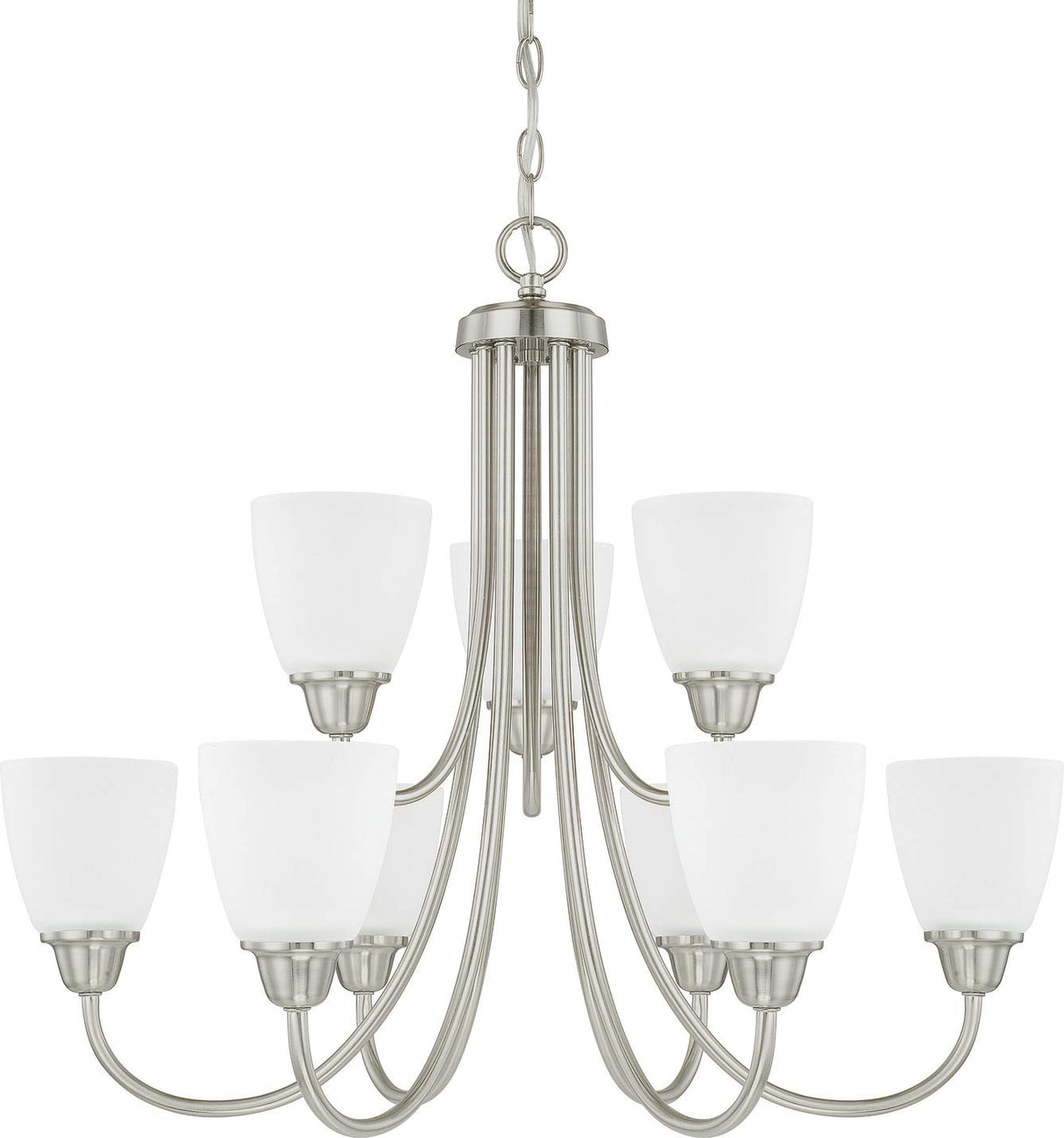 Capital Lighting 415191BN-337 Trenton 9 Light Chandelier Brushed Nickel