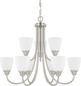 Capital Lighting 415191BN-337 Trenton 9 Light Chandelier Brushed Nickel