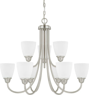 Capital Lighting 415191BN-337 Trenton 9 Light Chandelier Brushed Nickel