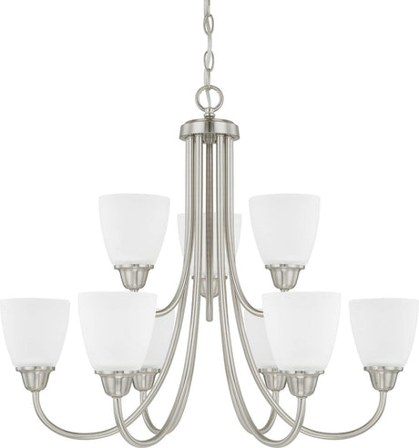 Capital Lighting 415191BN-337 Trenton 9 Light Chandelier Brushed Nickel