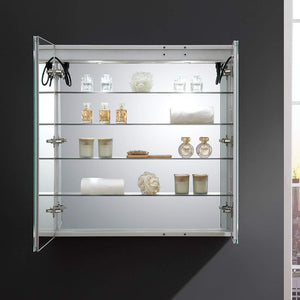 Fresca FMC023636 Fresca Spazio 36" Wide x 36" Tall Bathroom Medicine Cabinet w/ LED Lighting & Defogger
