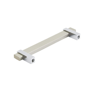 Amerock Cabinet Pull Silver Champagne/Polished Chrome 5-1/16 inch (128 mm) Center to Center Mulino 1 Pack Drawer Pull Drawer Handle Cabinet Hardware