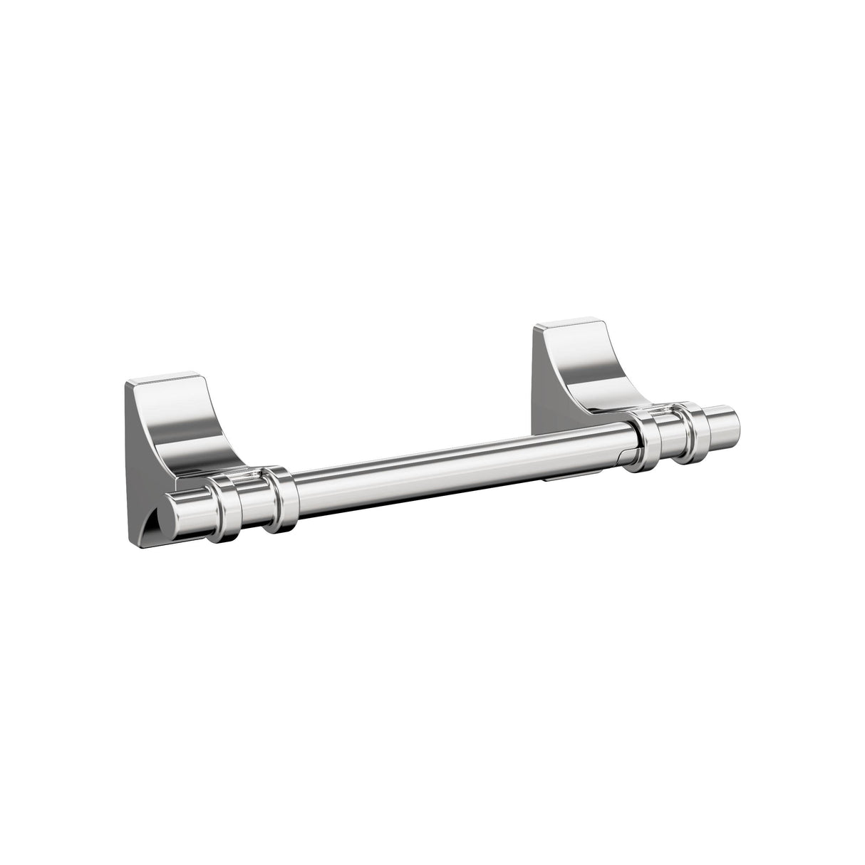 Amerock BH3605126 Chrome Pivoting Double Post Toilet Paper Holder 8-13/16 in. (224 mm) Length Toilet Tissue Holder Davenport Bath Tissue Holder Bathroom Hardware Bath Accessories