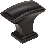 Jeffrey Alexander 435L-MB 1-1/2" Overall Length Matte Black Rectangle Annadale Cabinet Knob