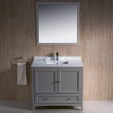 Fresca FVN2036GR Fresca Oxford 36" Gray Traditional Bathroom Vanity