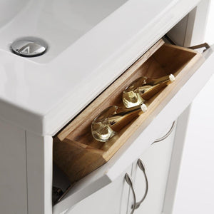 Fresca FVN2124WH Fresca Cambridge 24" White Traditional Bathroom Vanity w/ Mirror