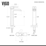 VIGO Niko 10.5 inch H Single Hole Single Handle Bathroom Faucet in Matte Black - Vessel Sink Faucet VG03024MB