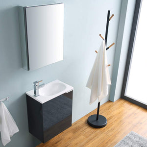 Fresca FVN8003GO Fresca Valencia 20" Gray Oak Wall Hung Modern Bathroom Vanity w/ Medicine Cabinet