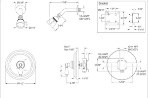 New England Home Goods Vintage Wall-Mount Tub Faucet with Hand Shower – Polished Chrome - NEHG-TUBFILLER-CH-001