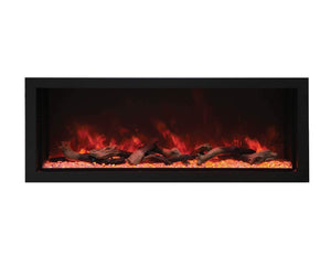 Amantii BI-60-DEEP-XT Panorama Deep & Xtra Tall Full View Smart Electric  - 60" Indoor /Outdoor WiFi Enabled  Fireplace, featuring a MultiFunction Remote, Multi Speed Flame Motor, Glass Media & a Black Trim
