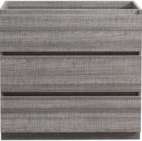 Fresca FCB9336HA Fresca Lazzaro 36" Glossy Ash Gray Free Standing Modern Bathroom Cabinet