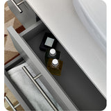 Fresca FCB6136GR-UNS-R-CWH-U Fresca Lucera 36" Gray Wall Hung Modern Bathroom Cabinet w/ Top & Undermount Sink - Right Version