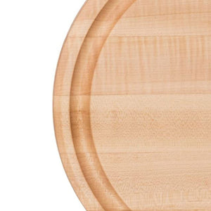 John Boos CB1051-1M1212175 Maple Wood Cutting Board for Kitchen Prep, 1.75" Thick, Large, Edge Grain, Circular Charcuterie Block, 12", Reversible, Juice Grooves 12DIAX1.75 MPL-EDGE GR-