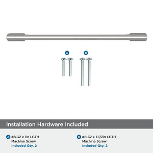Amerock Cabinet Pull Polished Chrome 6-5/16 inch (160 mm) Center-to-Center Riva 1 Pack Drawer Pull Drawer Handle Cabinet Hardware