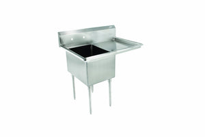 John Boos E1S8-1824-14R24 E Series Stainless Steel Sink, 14