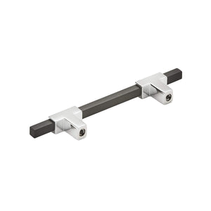 Amerock Cabinet Pull Polished Chrome/Brushed Matte Black 3-3/4 inch (96 mm) Center to Center Urbanite 1 Pack Drawer Pull Drawer Handle Cabinet Hardware