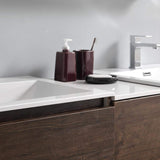 Fresca FVN93-241224RW-D Fresca Lazzaro 60" Rosewood Free Standing Double Sink Modern Bathroom Vanity w/ Medicine Cabinet