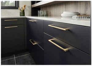 Jeffrey Alexander 286-160BNBDL 160 mm Center-to-Center Brushed Pewter Asymmetrical Leyton Cabinet Pull